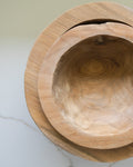 Teak Wood Dish Set - Sweet Water Decor - wood bowl