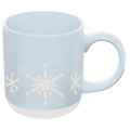 Snowflakes 14oz. Blue Stoneware Coffee Mug - Sweet Water Decor - Coffee Mugs