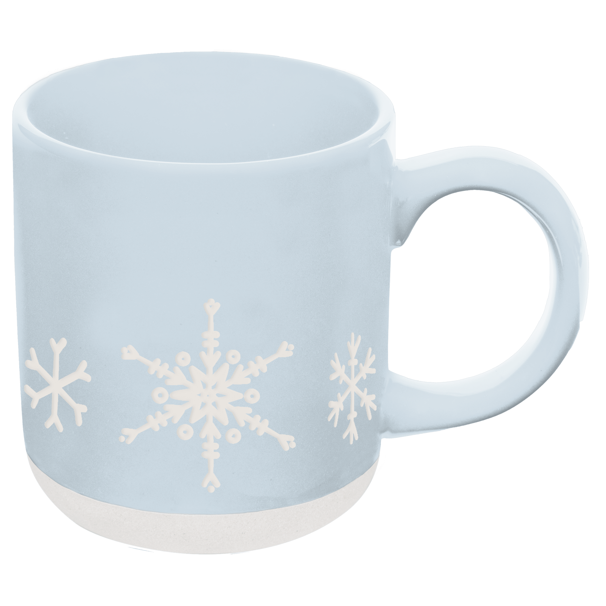 Snowflakes 14oz. Blue Stoneware Coffee Mug - Sweet Water Decor - Coffee Mugs