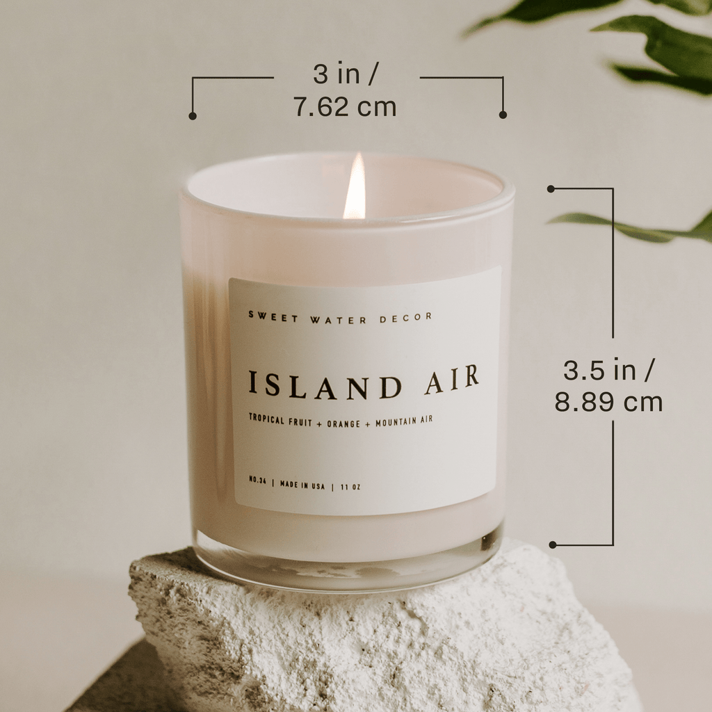 Fraser Fir Soy Candle - White Jar - 11 oz - Sweet Water Decor - Candles