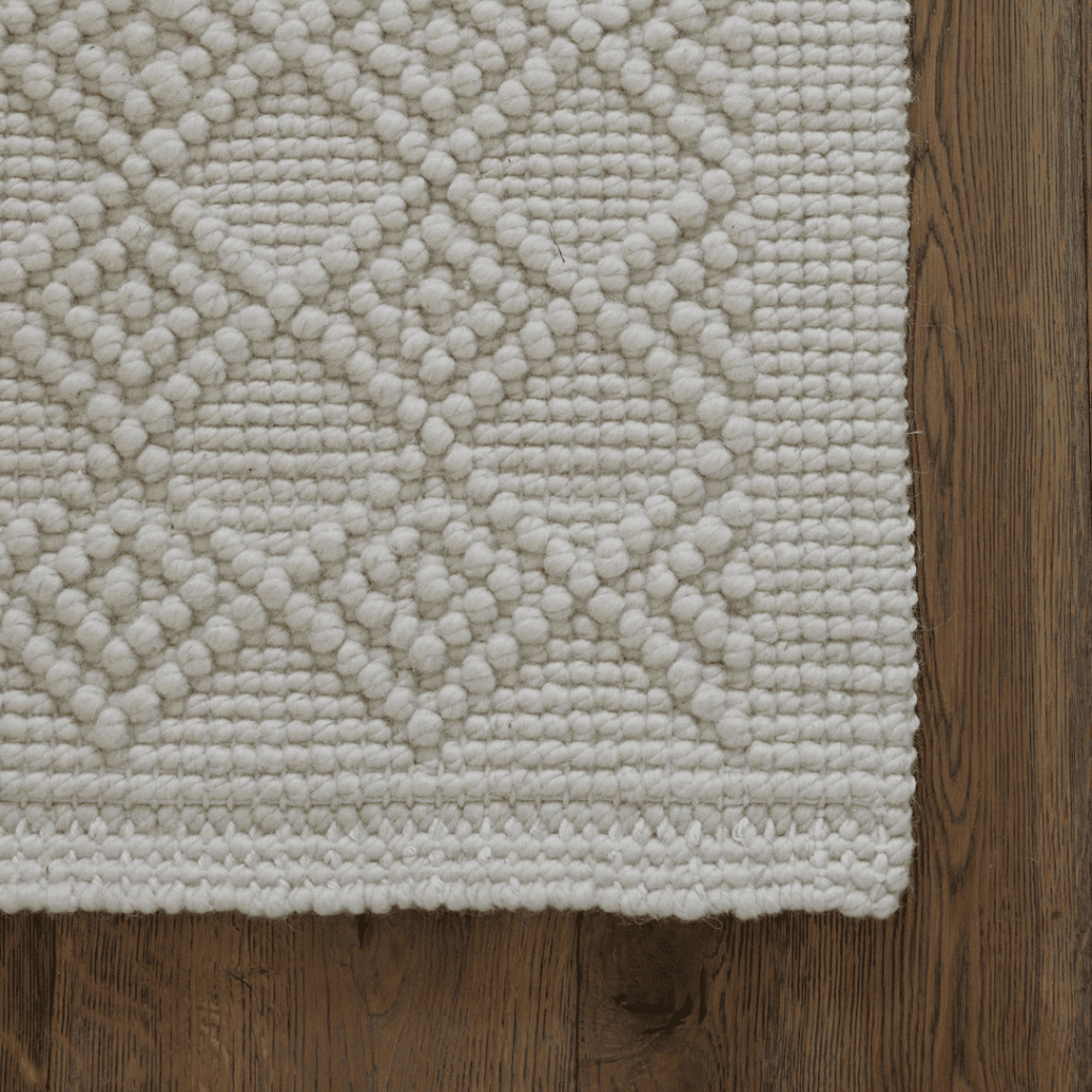 Natural Sisal & Wool Diamond Loop Rug - Sweet Water Decor - rug