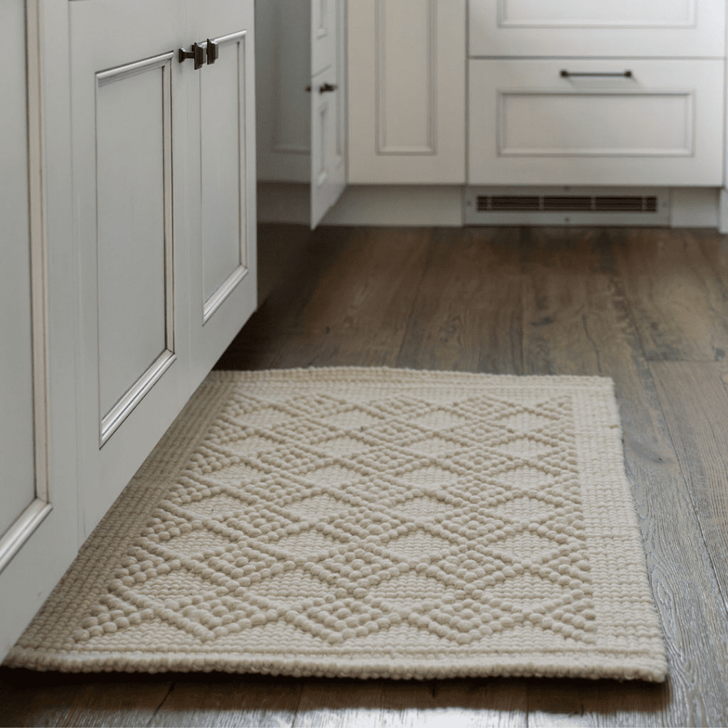Natural Sisal & Wool Diamond Loop Rug - Sweet Water Decor - rug