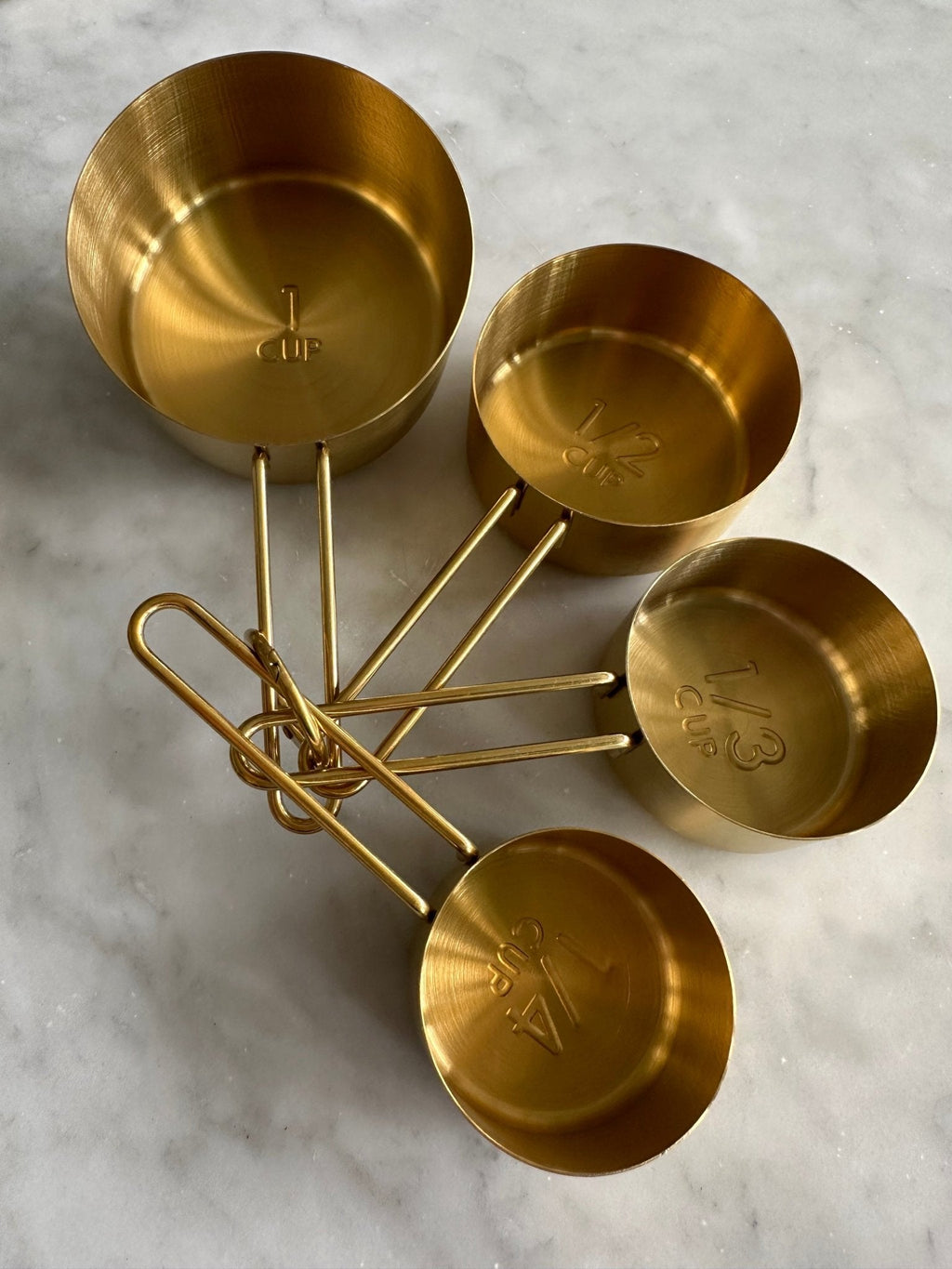 Solid Gold Measuring Cups & Spoons, Set of 9 - Sweet Water Decor - Measuring Cups