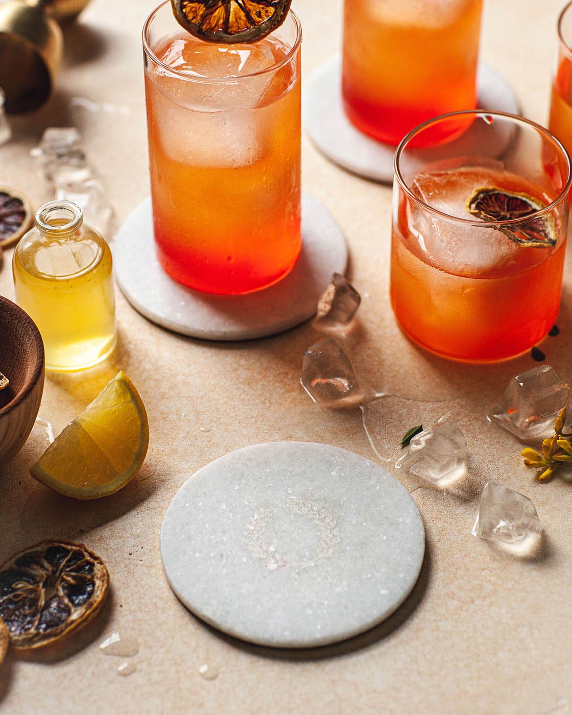 Marble Laurel Coasters - Sweet Water Decor - coasters
