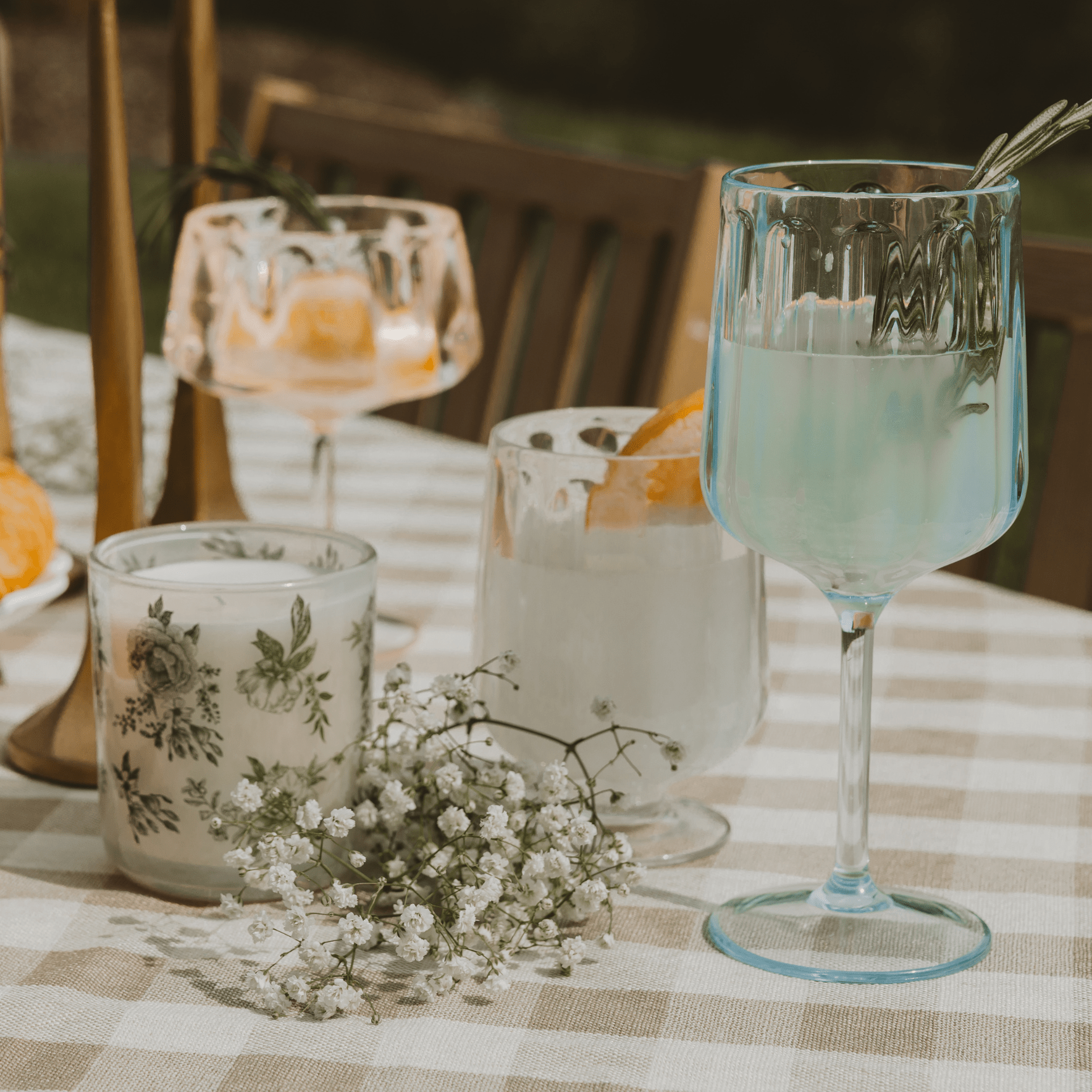 Outdoor Plastic Goblet Drinkware - Sweet Water Decor - Plastic Wine Glass