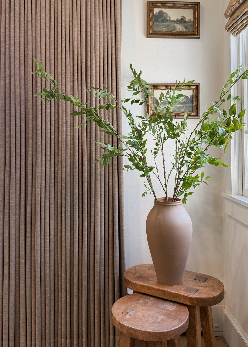Tall Artificial Broadleaf Podocarpus Branch - 55" - Sweet Water Decor - Faux Plant
