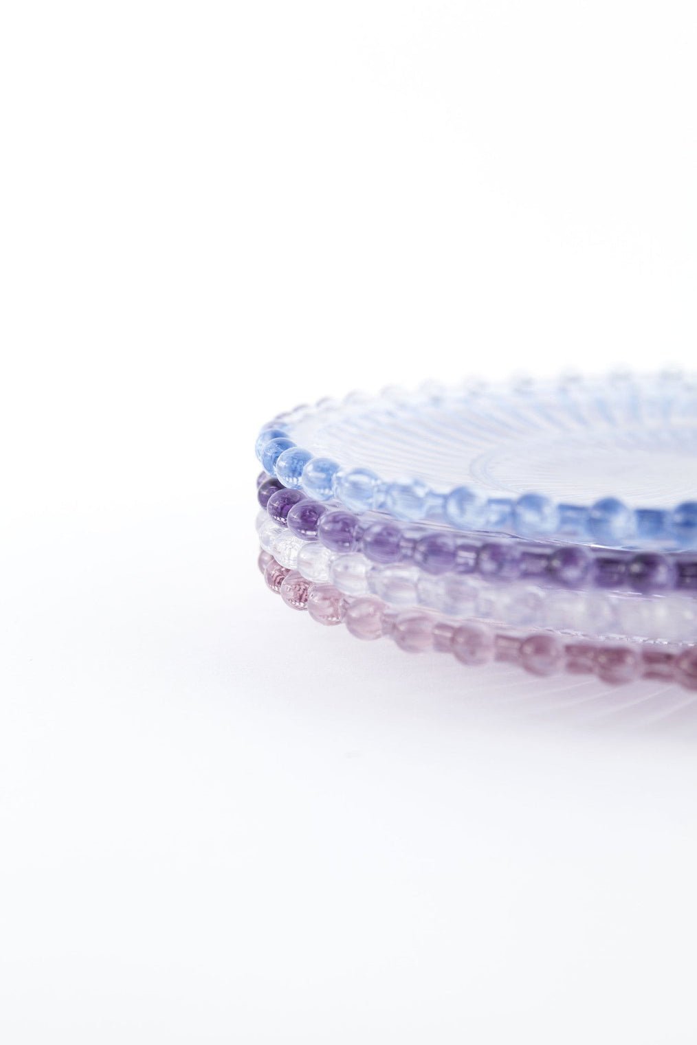 Danielle Ribbed Glass Plate - Sweet Water Decor - plate