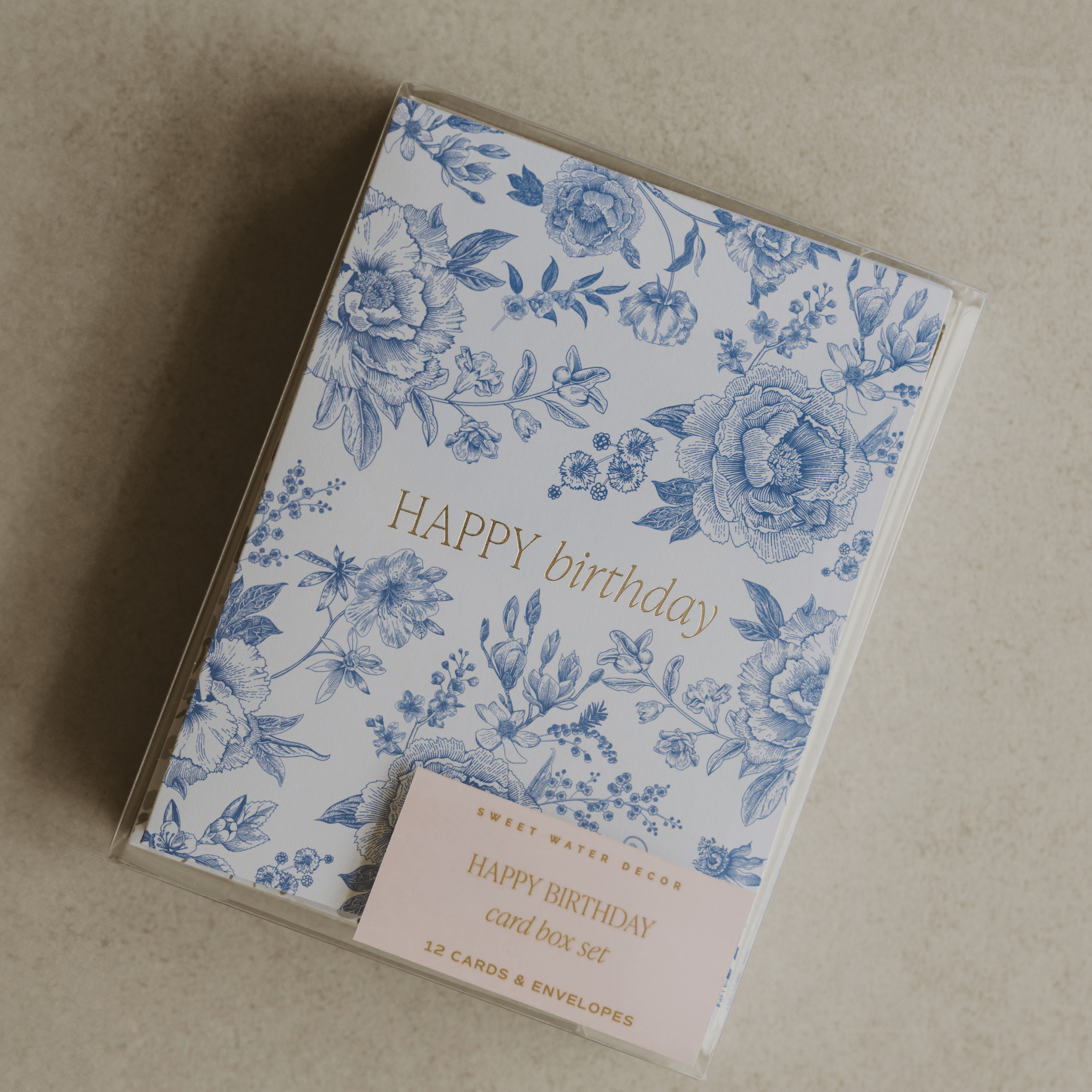 Assorted Happy Birthday Boxed Card Set - Pack of 12 - Sweet Water Decor - GREETING CARDS