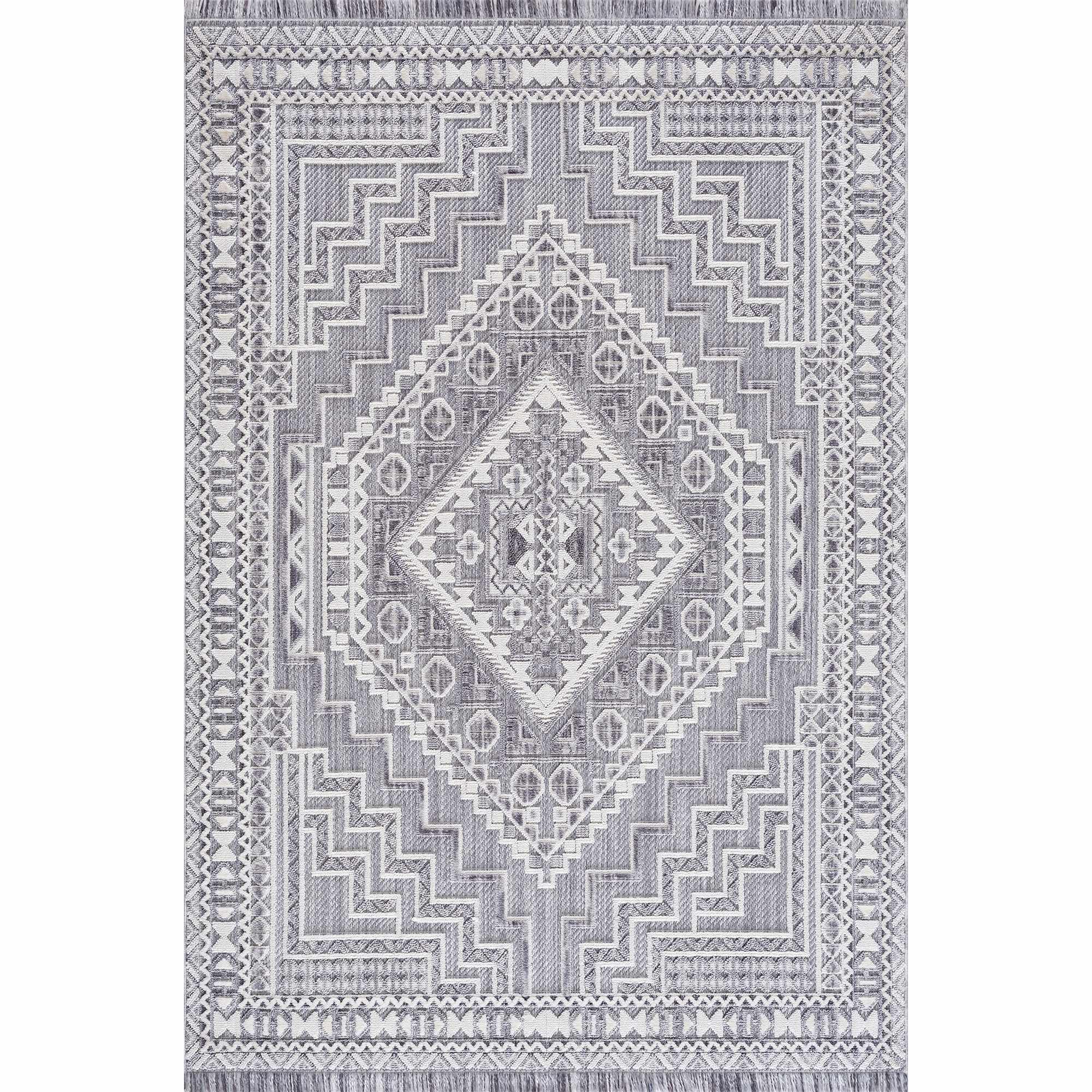 Alya Charcoal Textured Area Rug - Sweet Water Decor - Rugs