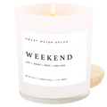 Weekend Soy Candle - White Jar - 11 oz - Sweet Water Decor - Candles
