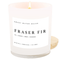 Fraser Fir Soy Candle - White Jar - 11 oz - Sweet Water Decor - Candles