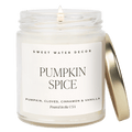Pumpkin Spice Soy Candle | 9oz. Clear Jar - Sweet Water Decor - Candles