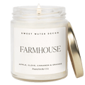 Farmhouse Soy Candle - Clear Jar - 9 oz - Sweet Water Decor - Candles