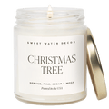 Christmas Tree Soy Candle - Clear Jar - 9 oz - Sweet Water Decor - Candles