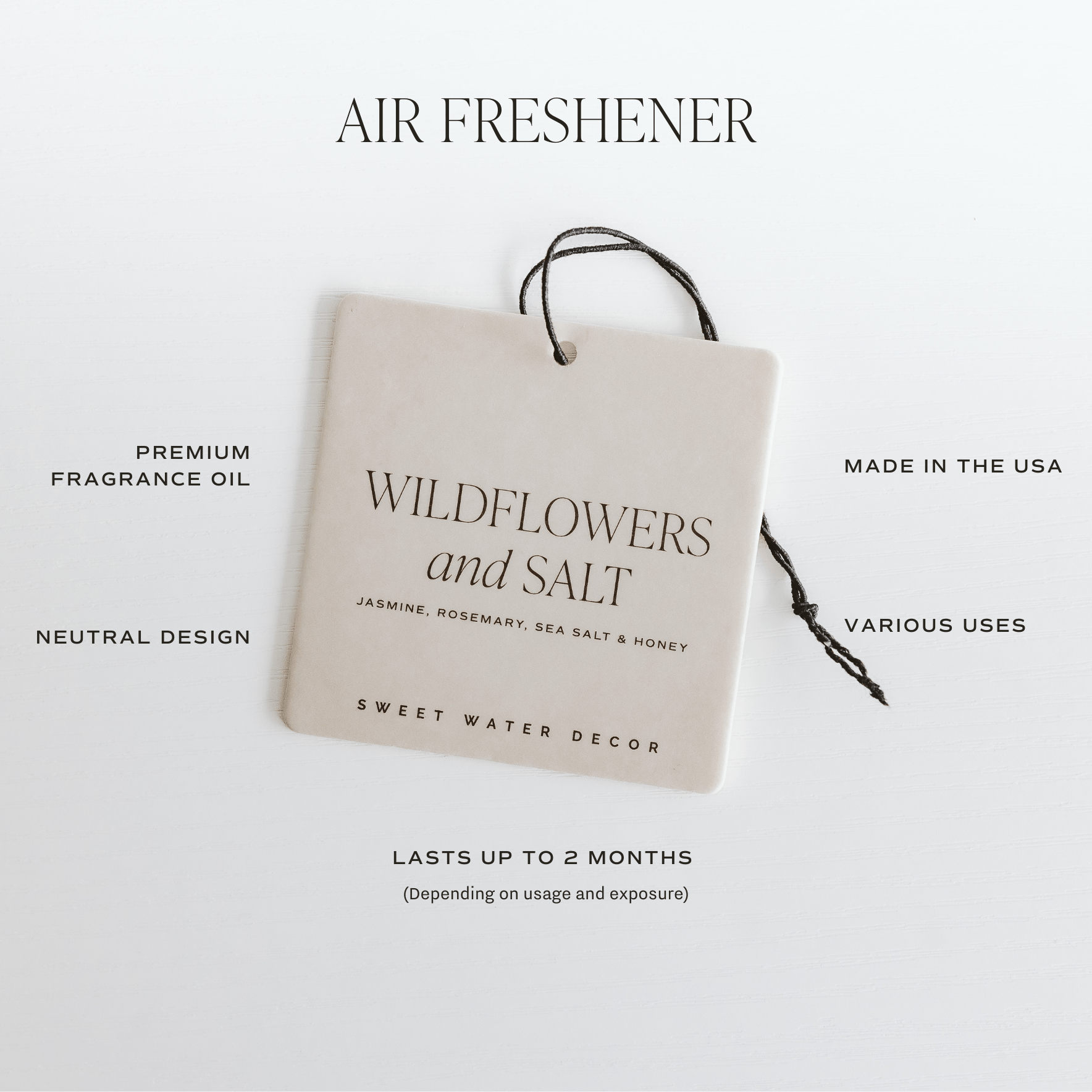 Salt and Sea Hanging Air Freshener - Sweet Water Decor - Air Freshener