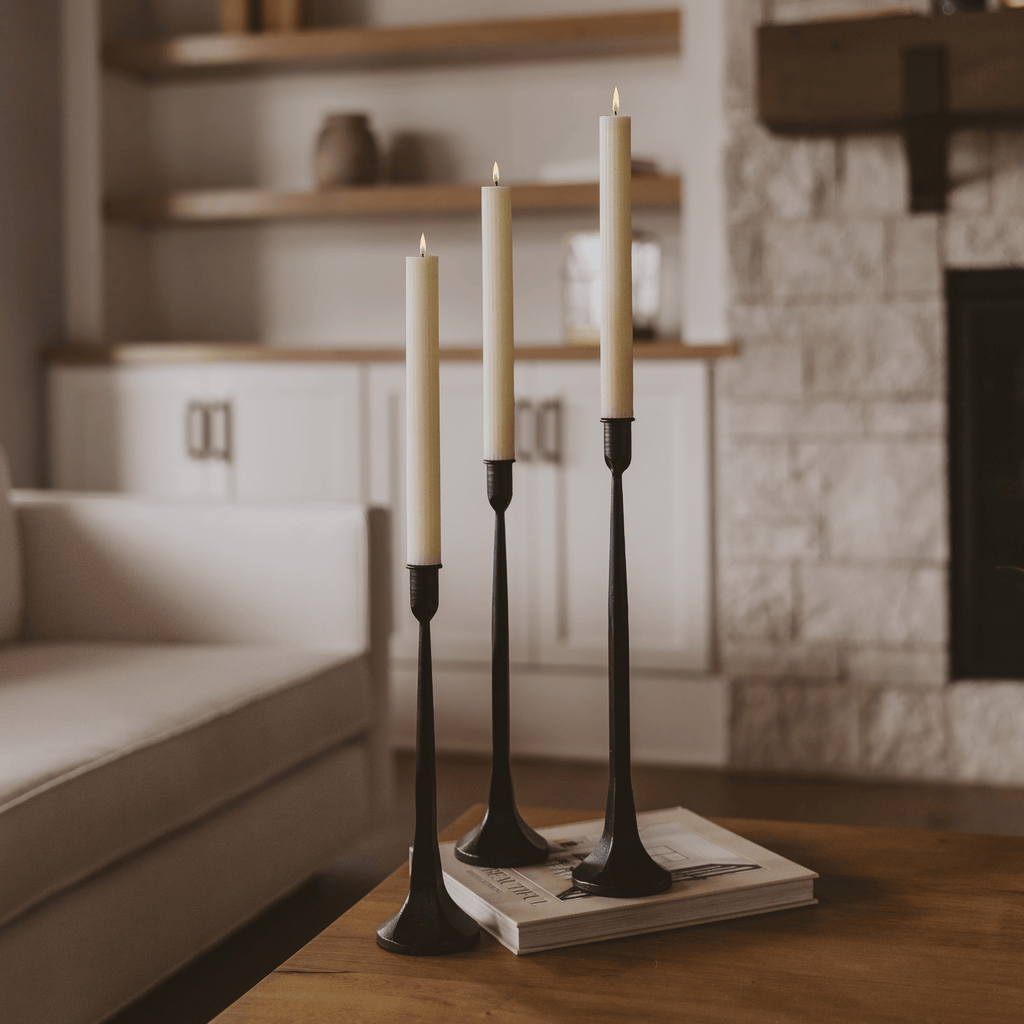 Cast Iron Taper Candle Holders - Sweet Water Decor - taper holder