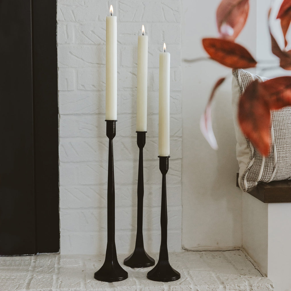Cast Iron Taper Candle Holders - Sweet Water Decor - taper holder