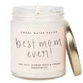 Best Mom Ever! Soy Candle - Clear Jar - 9 oz (Spa Day) - Sweet Water Decor - Candles