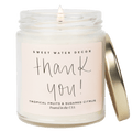 Thank You! Soy Candle - Clear Jar - 9 oz (Island Air) - Sweet Water Decor - Candles