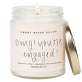 OMG! You're Engaged! Soy Candle - Clear Jar - 9 oz - Sweet Water Decor - Candles