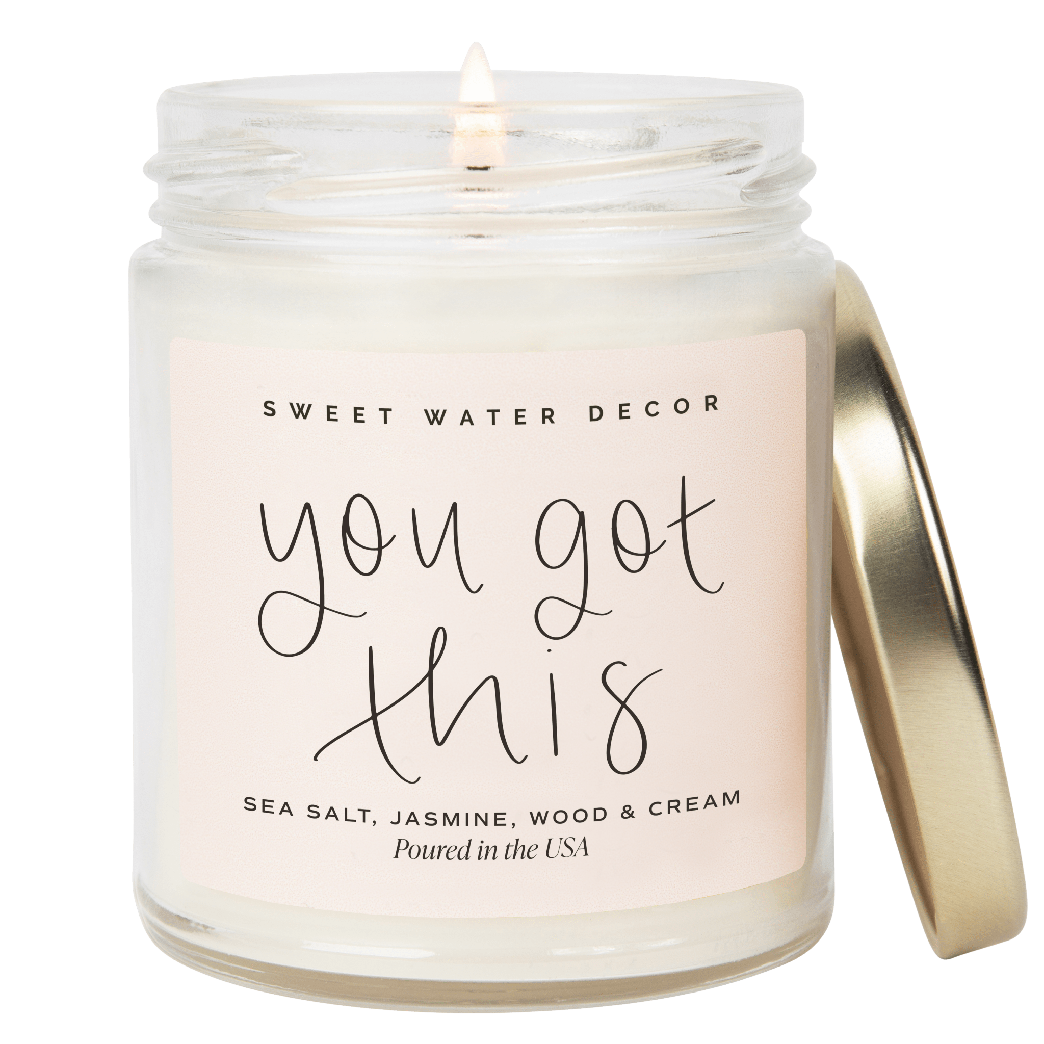You Got This Soy Candle - Clear Jar - 9 oz (Spa Day) - Sweet Water Decor - Candles