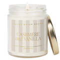 Cashmere and Vanilla Soy Patterned Candle - Clear Jar - 9 oz - Sweet Water Decor - Candles