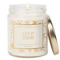 Let It Snow Soy Candle - Patterned 9 oz Clear Jar - Sweet Water Decor - Candles