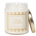 Sugar Cookies Soy Candle - 9 oz Patterned Clear Jar - Sweet Water Decor - Candles