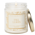 Fall Leaves Soy Candle - Patterned 9 oz - Clear Jar - Sweet Water Decor - Candles