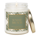 Sunday Brunch Soy Candle - Clear Patterned Jar - 9 oz - Sweet Water Decor - Candles