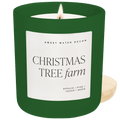 Christmas Tree Farm Soy Candle - Green Matte Jar - 15 oz - Sweet Water Decor - Candles