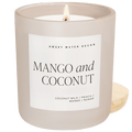 Mango and Coconut Soy Candle - Tan Matte Jar - 15 oz - Sweet Water Decor - Candles
