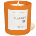 Pumpkin Pie Soy Candle - Orange Matte Jar - 15 oz (Hello Pumpkin) - Sweet Water Decor - Candles