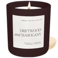 Driftwood and Mahogany Soy Candle - Brown Matte Jar - 15 oz - Sweet Water Decor - Candles