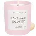 Omg! You're Engaged! Soy Candle - Pink Matte Jar - 15 oz - Sweet Water Decor - Candles