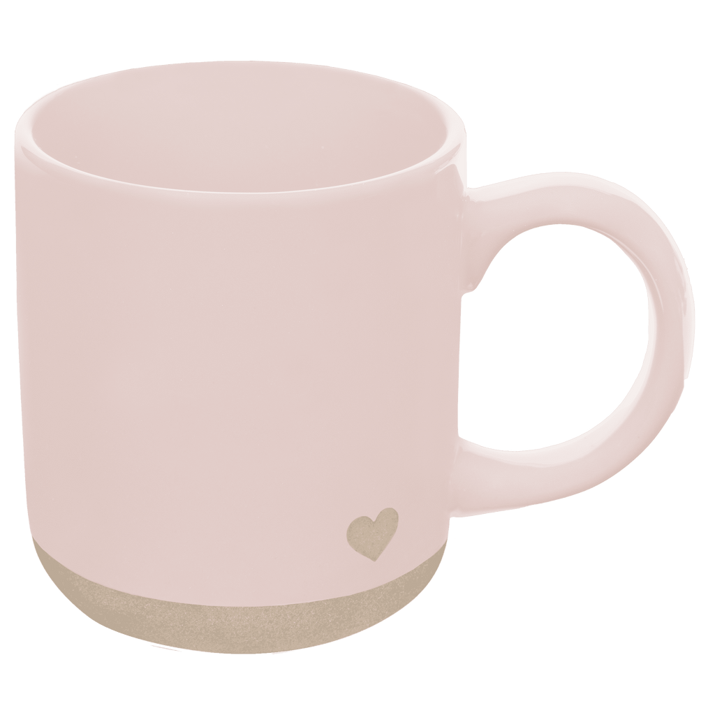 Pink Heart 14oz. Stoneware Coffee Mug - Sweet Water Decor - Coffee Mugs