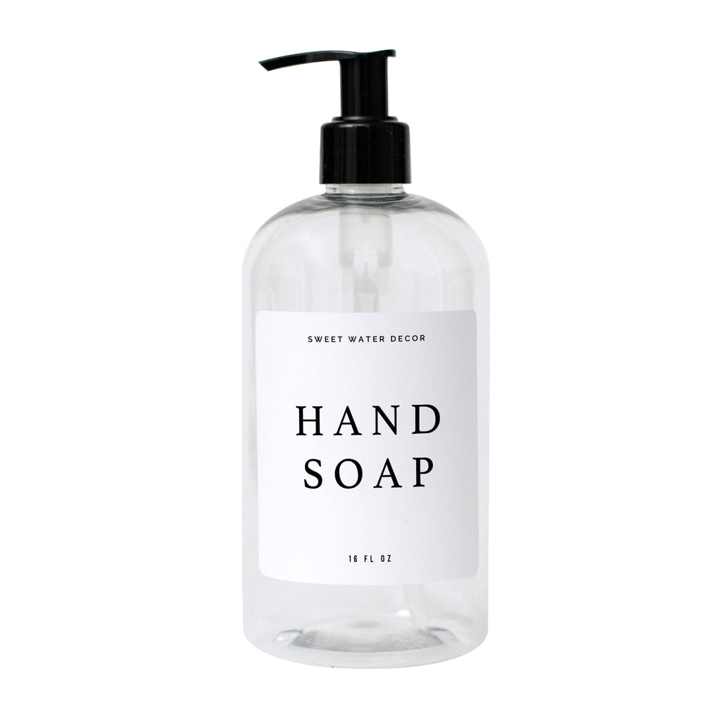 White Text Labels for Plastic and Glass Dispensers - Sweet Water Decor - Dispensers