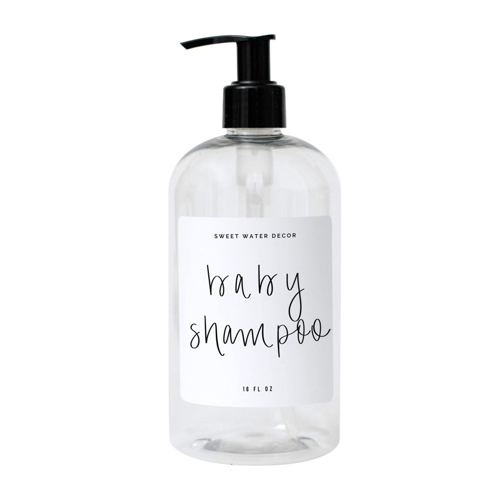 White Script Labels for Plastic and Glass Dispensers - Sweet Water Decor - Dispensers