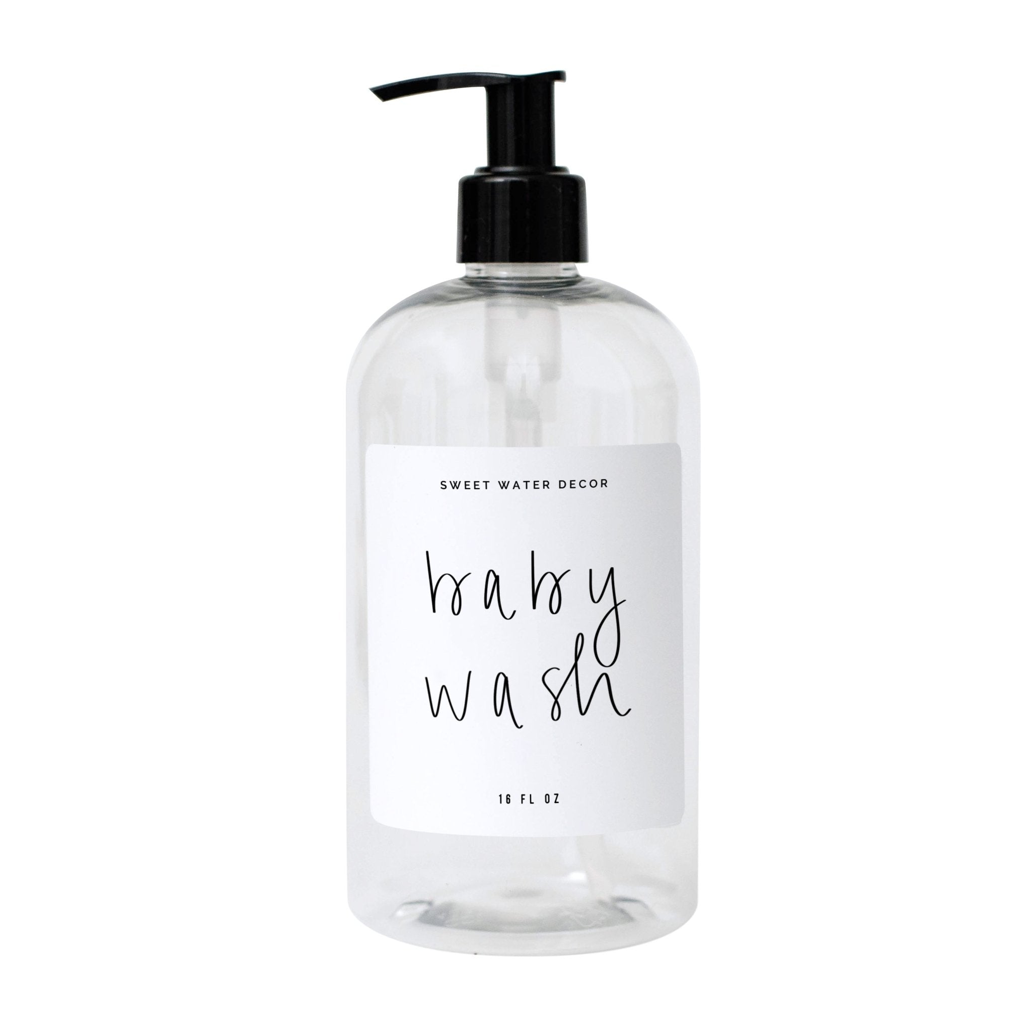 White Script Labels for Plastic and Glass Dispensers - Sweet Water Decor - Dispensers