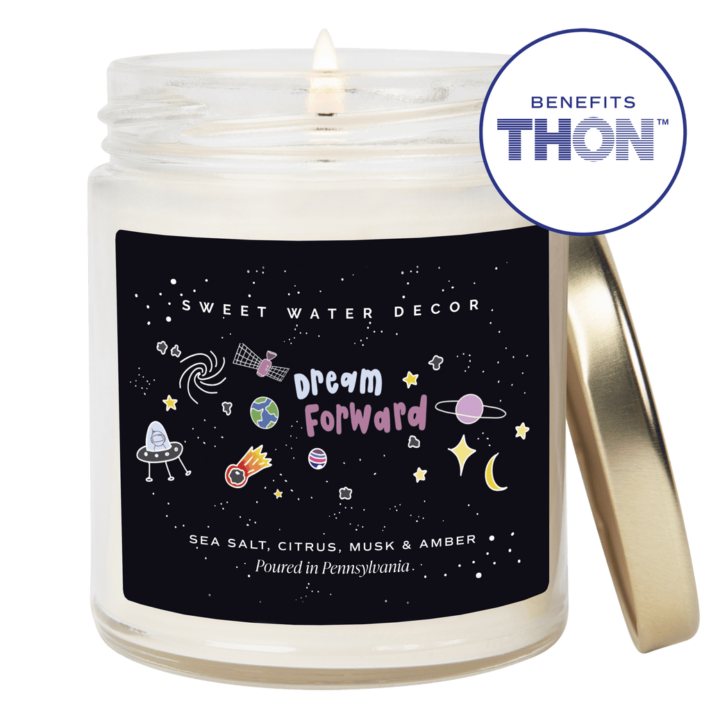 Dream Forward THON Soy Candle - Clear Jar - 9 oz - Sweet Water Decor - Candles