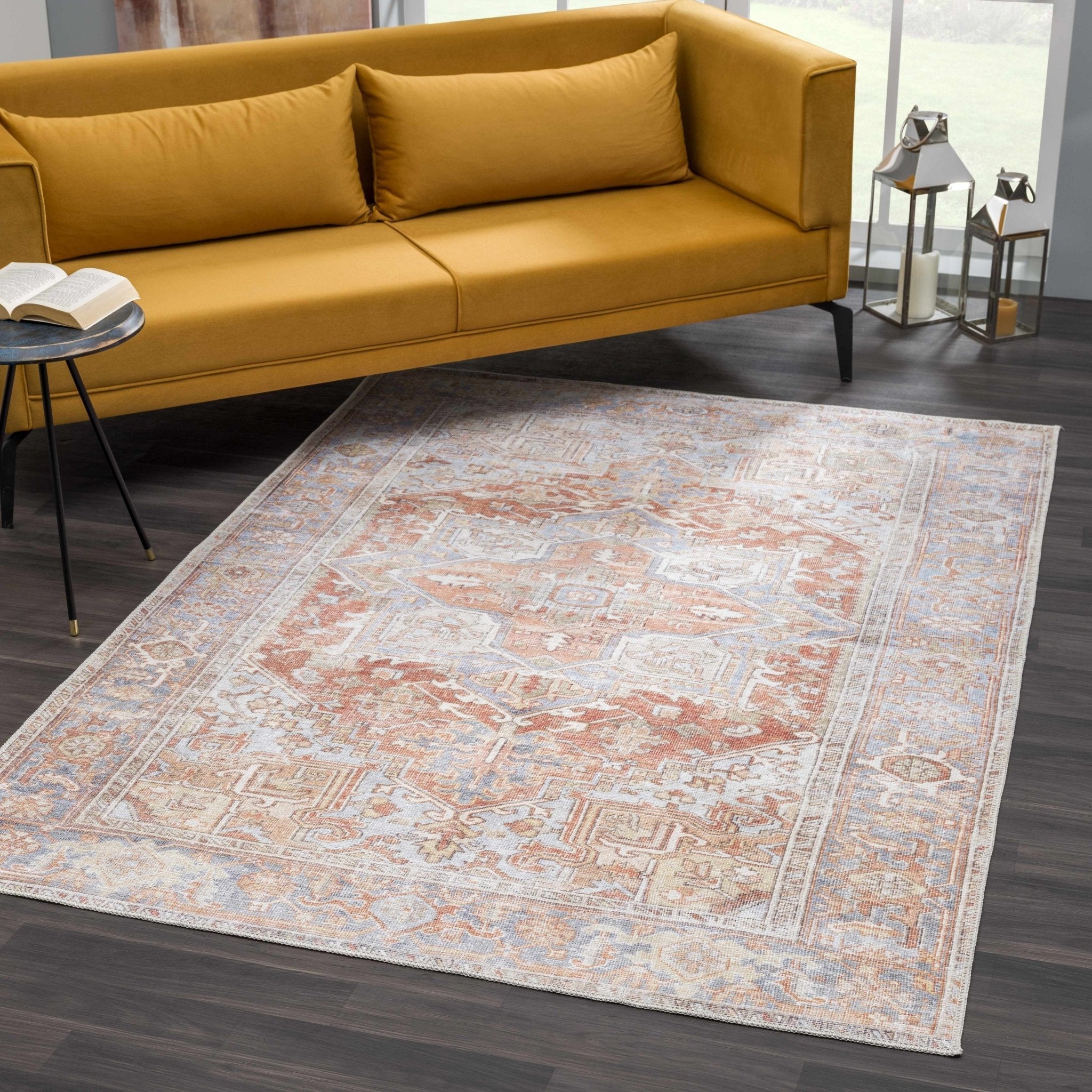 Rust Maayon Washable Rug - Sweet Water Decor - Rugs