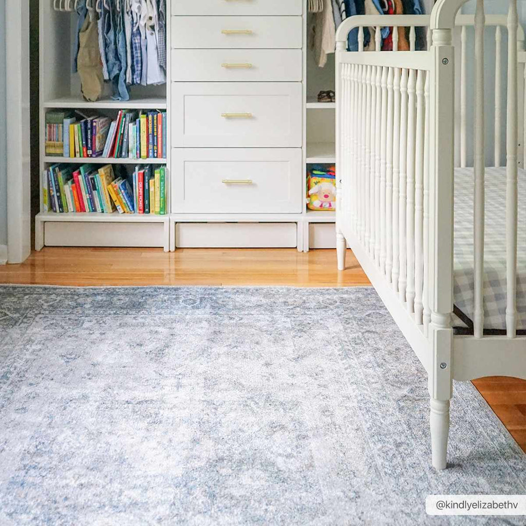 Gael Blue Washable Area Rug - Sweet Water Decor - Rugs