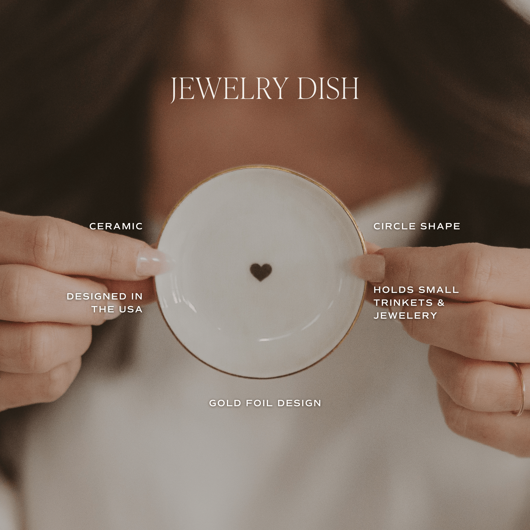 Gold Heart Jewelry Dish - Sweet Water Decor - Jewelry Dishes