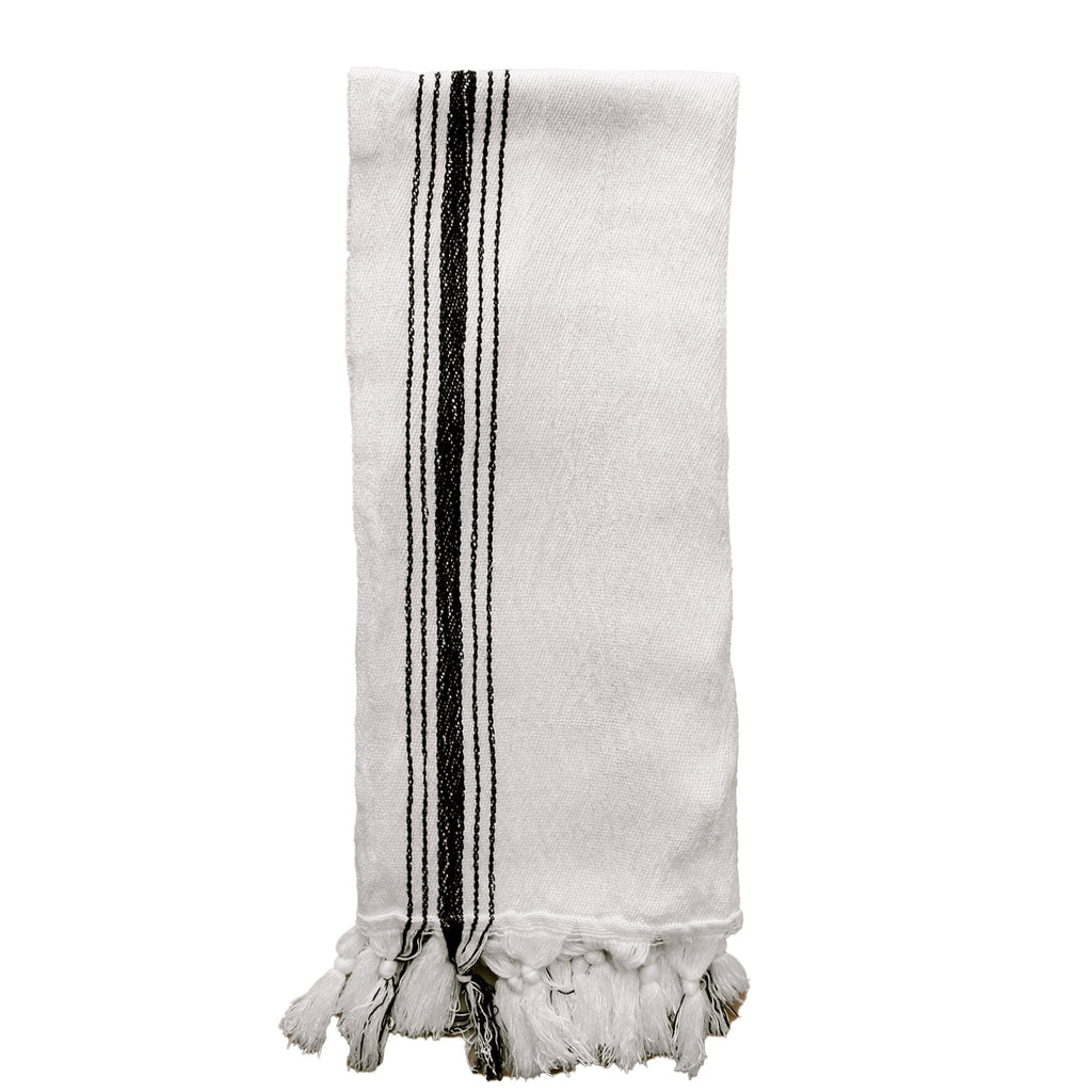 Savannah Turkish Cotton + Bamboo Hand Towel - Five Stripe - Sweet Water Decor - Hand Towels