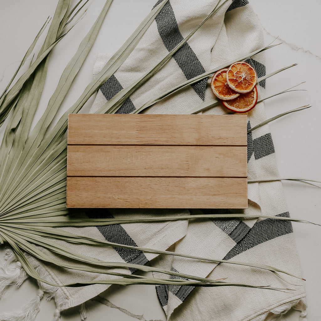 Natural Rectangular Wood Tray - Sweet Water Decor - Trays