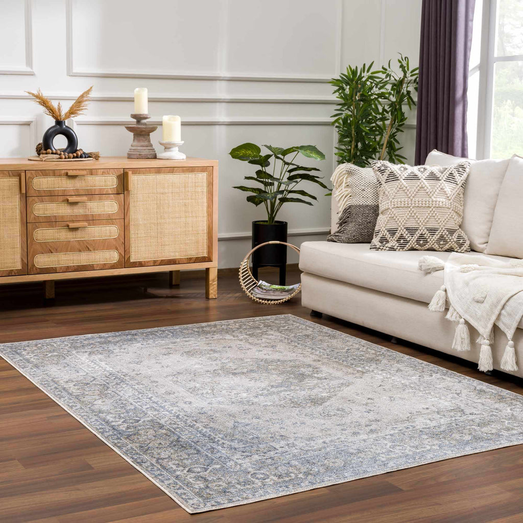 Gael Blue Washable Area Rug - Sweet Water Decor - Rugs