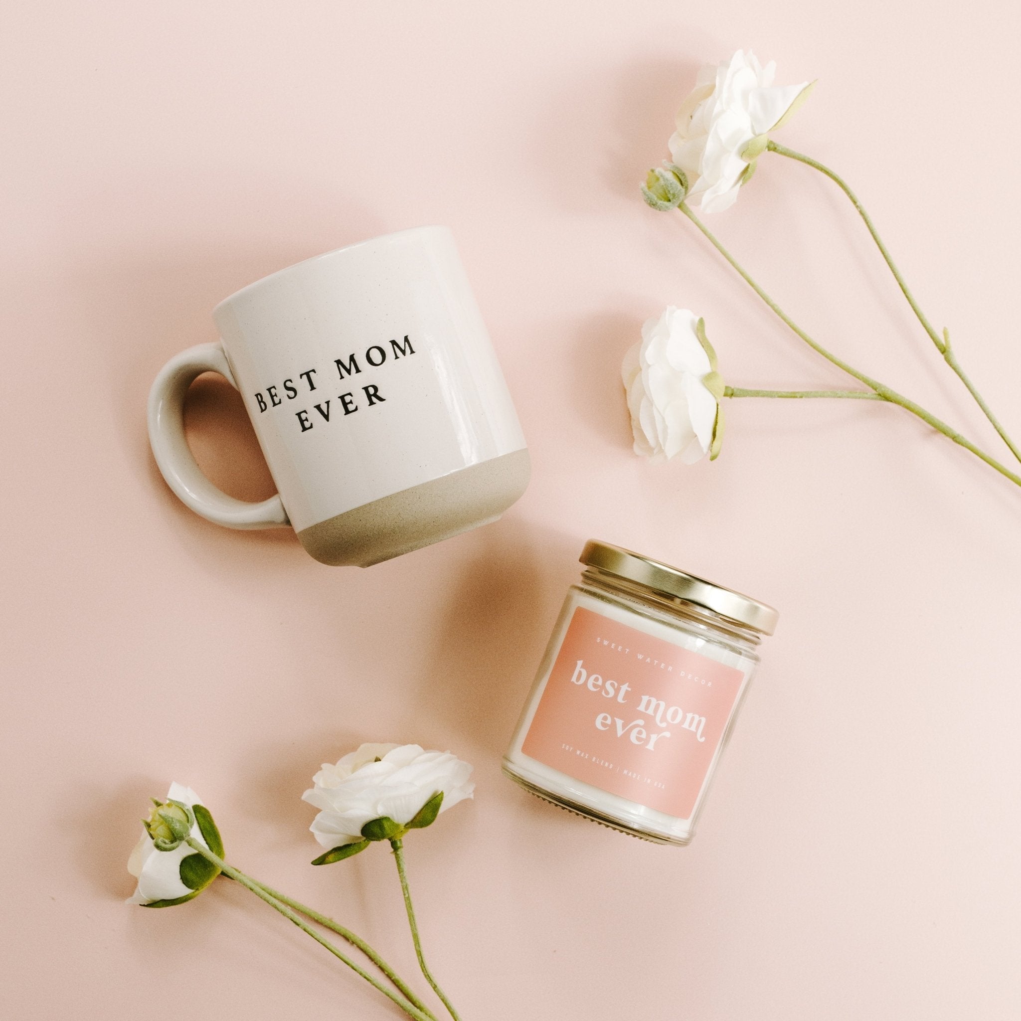 Best Mom Ever! Soy Candle - Clear Jar - 9 oz - Sweet Water Decor - Candles