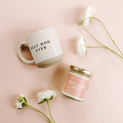 Best Mom Ever! Soy Candle - Clear Jar - 9 oz - Sweet Water Decor - Candles