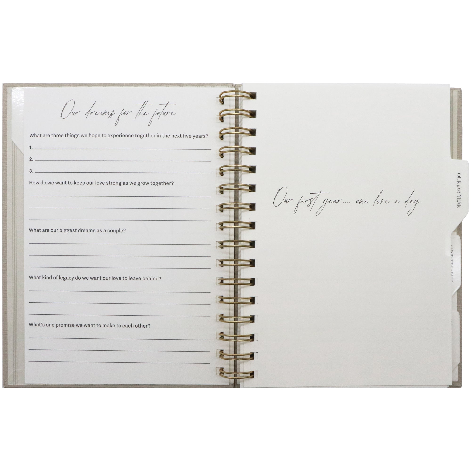 Newlywed One Line A Day Prompted Journal - Sweet Water Decor - Prompted Journal