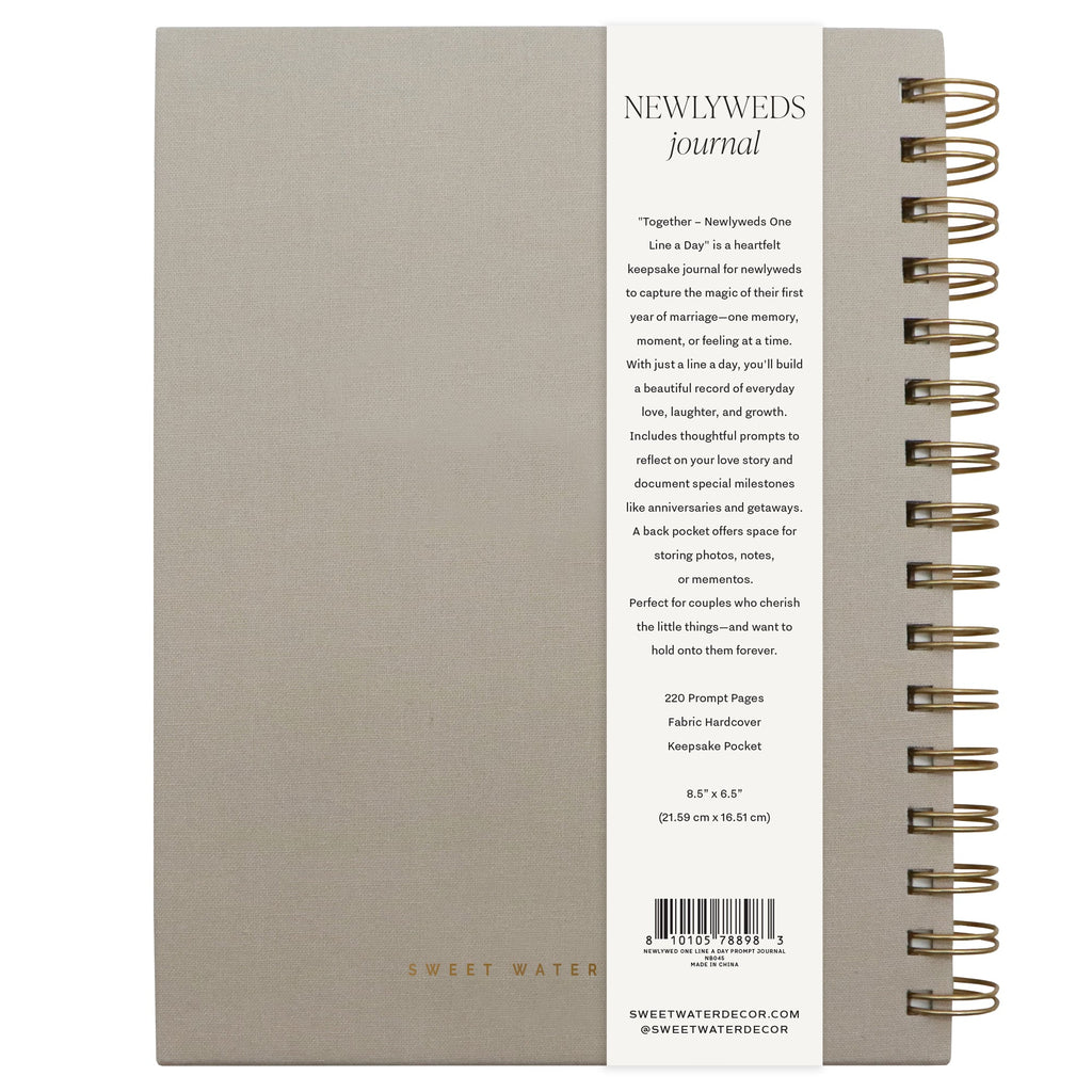 Newlywed One Line A Day Prompted Journal - Sweet Water Decor - Prompted Journal